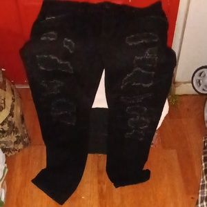 Black men's Rock revival jeans